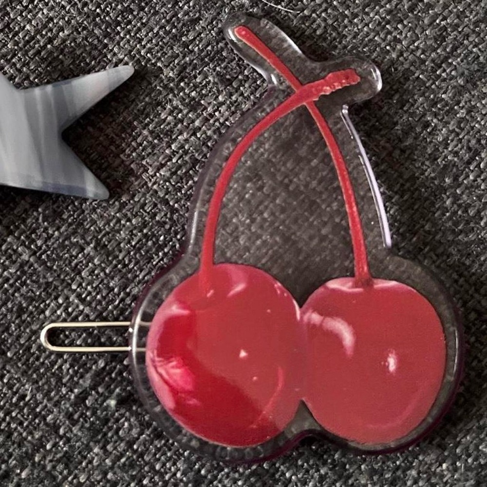 Cherry hair clip